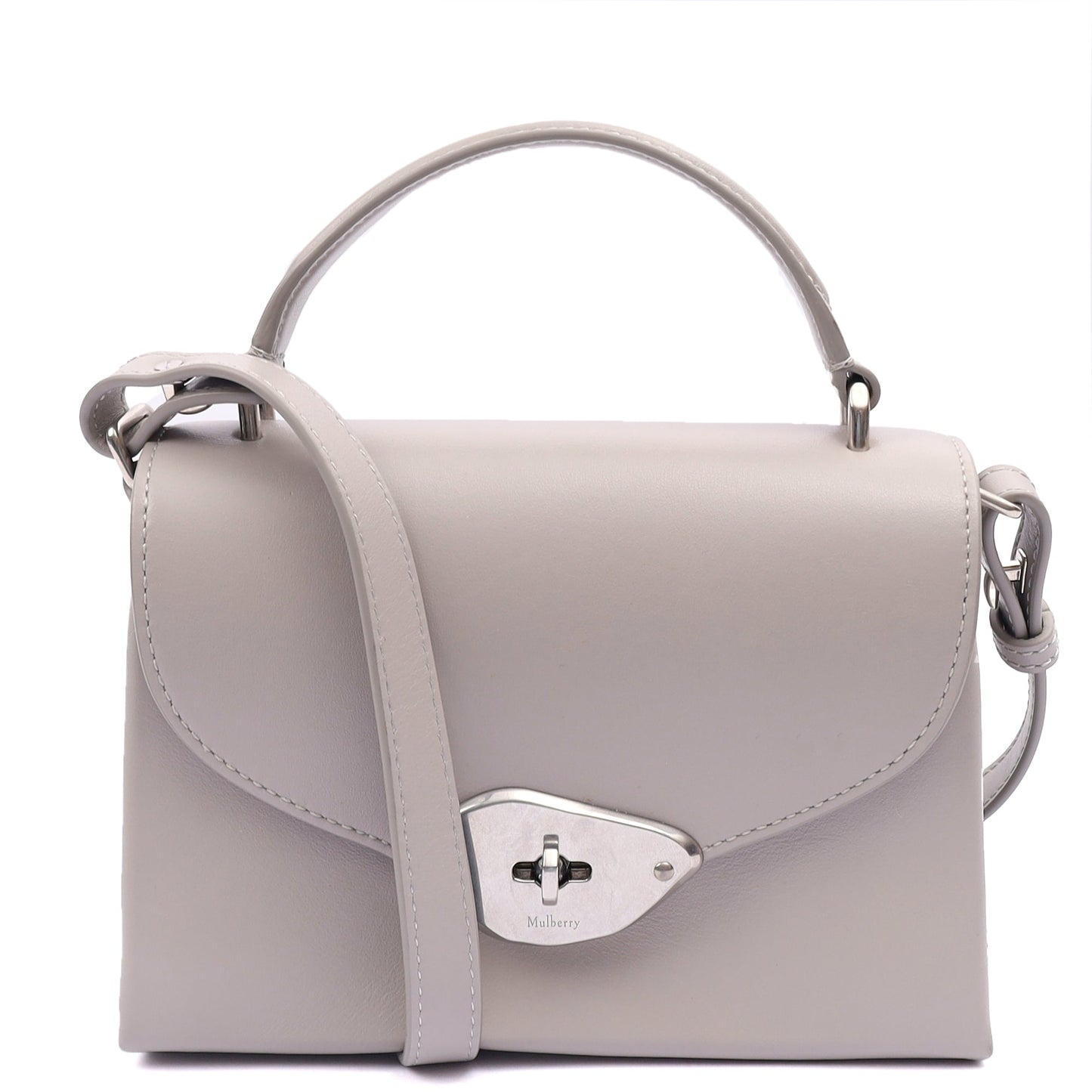 Mulberry Top Handle Lana in Powder Grey, Calfskin Leather — Alternate View 13
