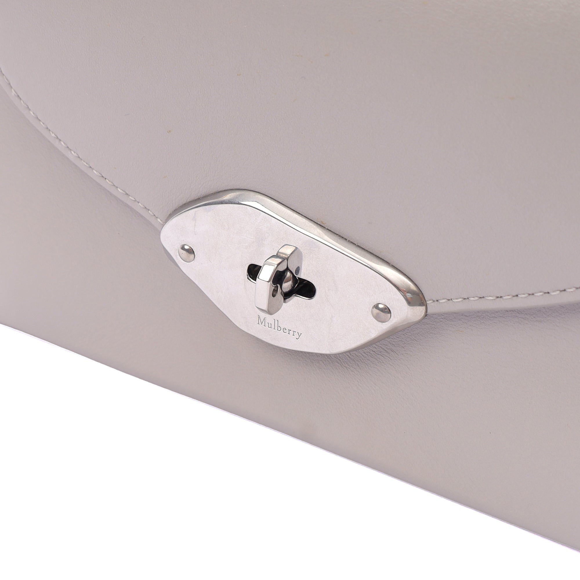 Mulberry Top Handle Lana in Powder Grey, Calfskin Leather — Alternate View 12