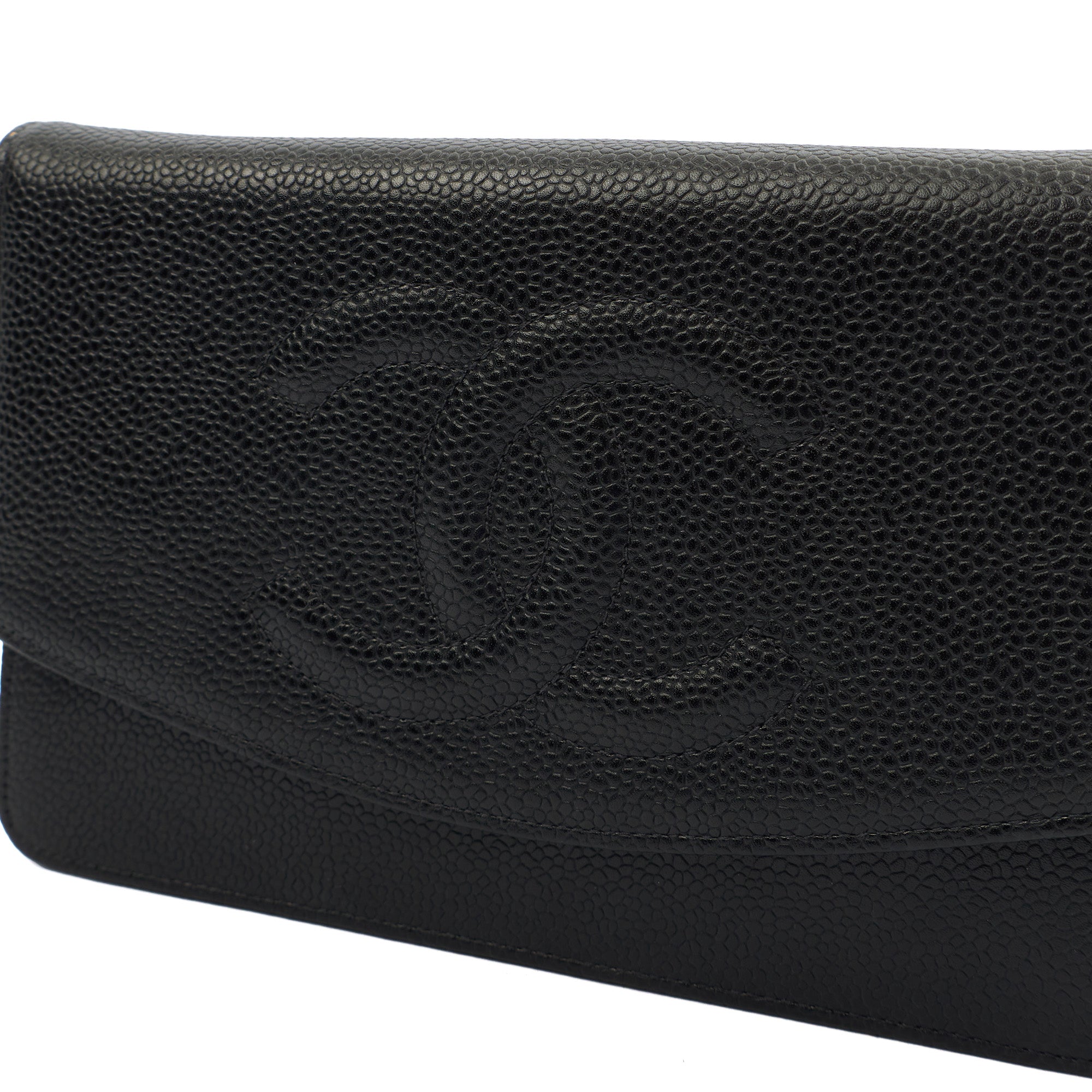 Chanel Cross Body Wallet on Chain in Black, Caviar Leather — Lifestyle View