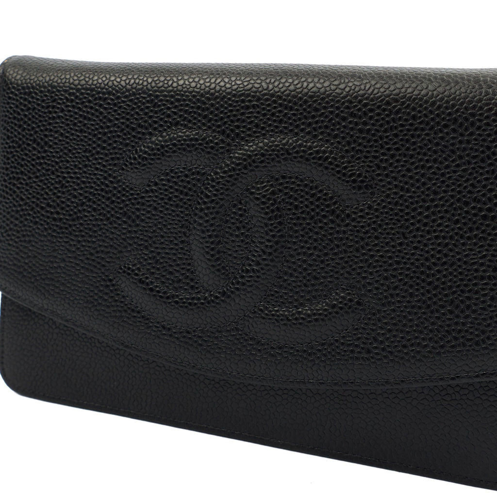 Chanel Cross Body Wallet on Chain in Black, Caviar Leather — Alternate View 22
