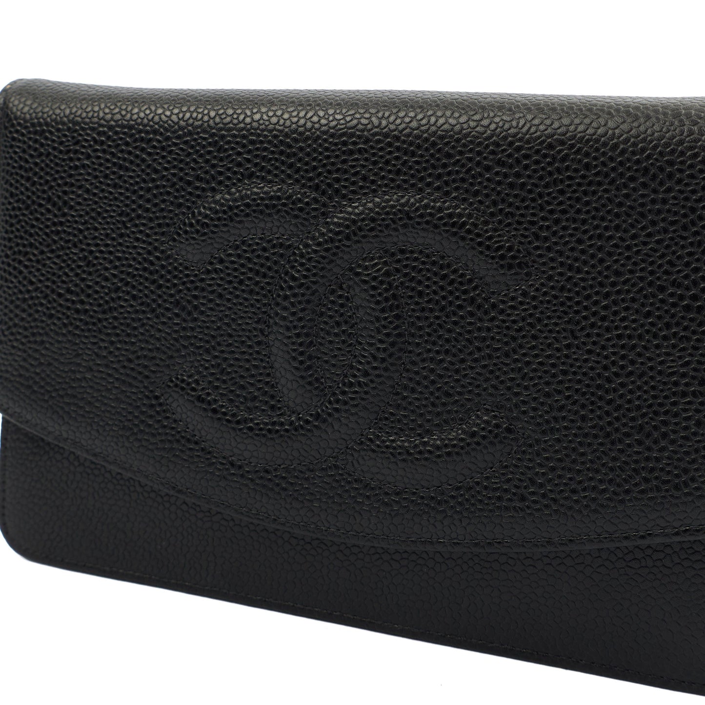 Chanel Cross Body Wallet on Chain in Black, Caviar Leather — Alternate View 14