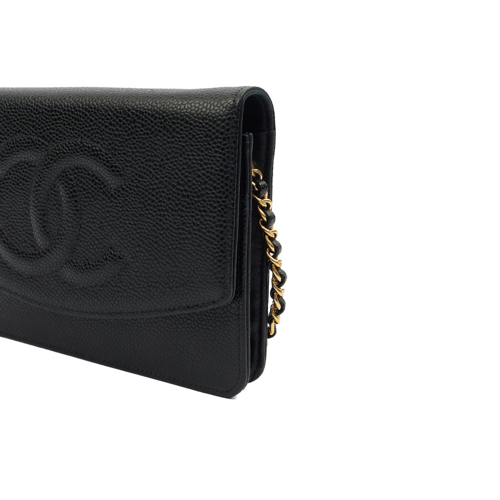 Chanel Cross Body Wallet on Chain in Black, Caviar Leather — Alternate View 21