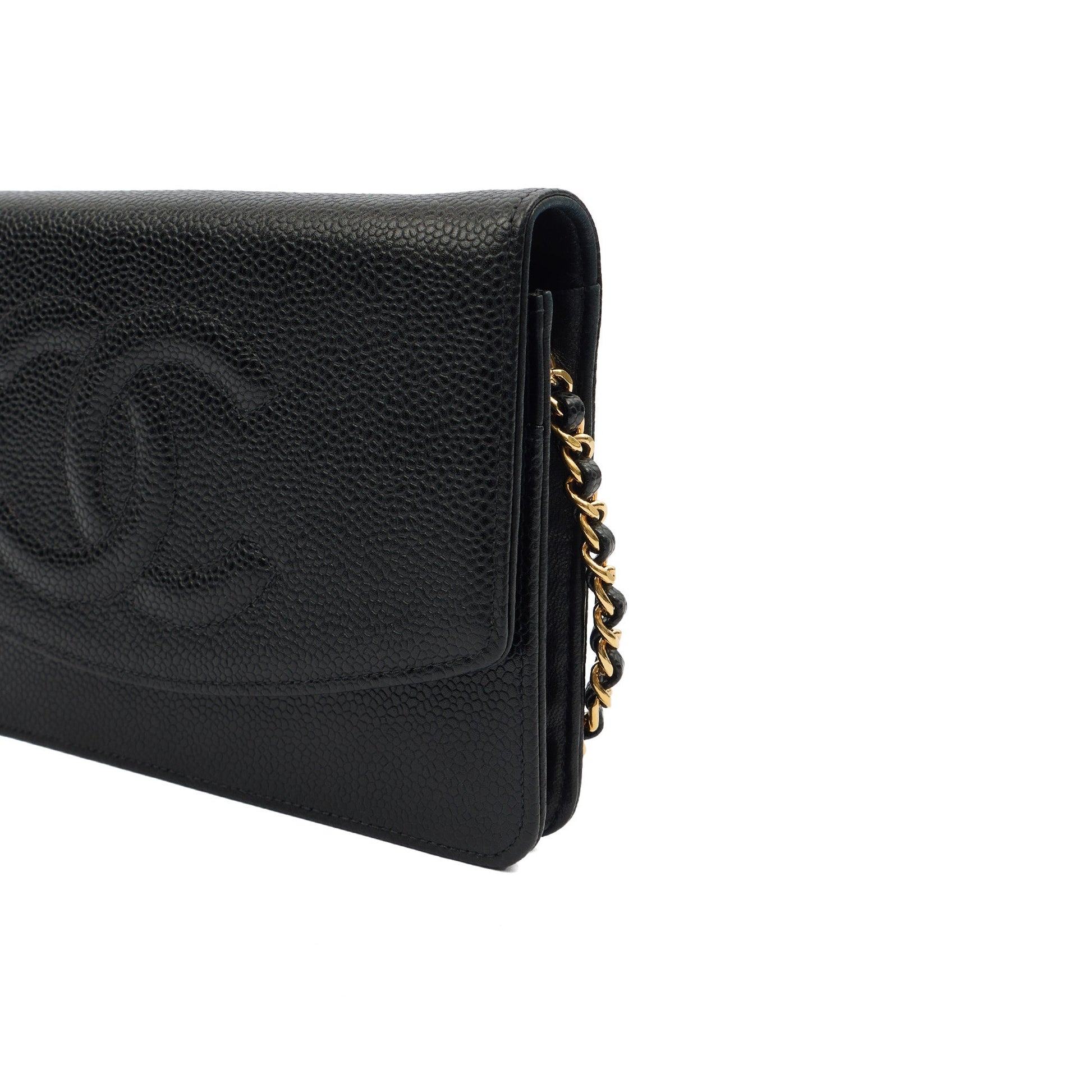 Chanel Cross Body Wallet on Chain in Black, Caviar Leather — Alternate View 21