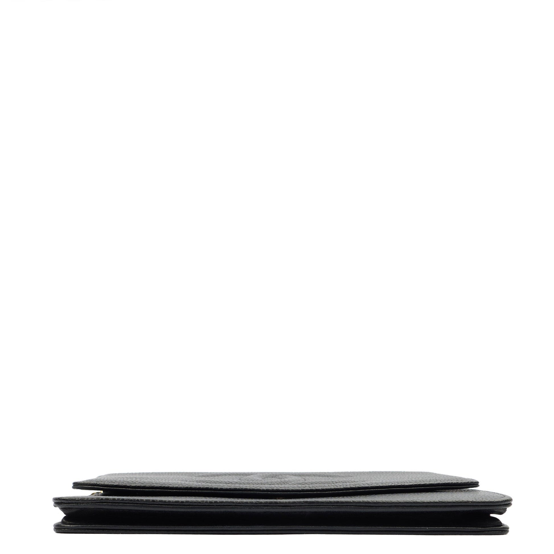 Chanel Cross Body Wallet on Chain in Black, Caviar Leather — Alternate View 12
