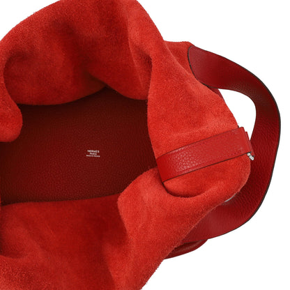 Hermes Tote Picotin 31 in Rouge Vif, Togo Leather — Alternate View 20
