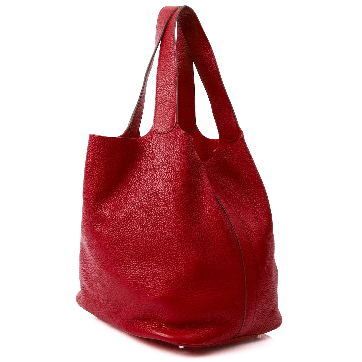 Hermes Tote Picotin 31 in Rouge Vif, Togo Leather — Alternate View 12