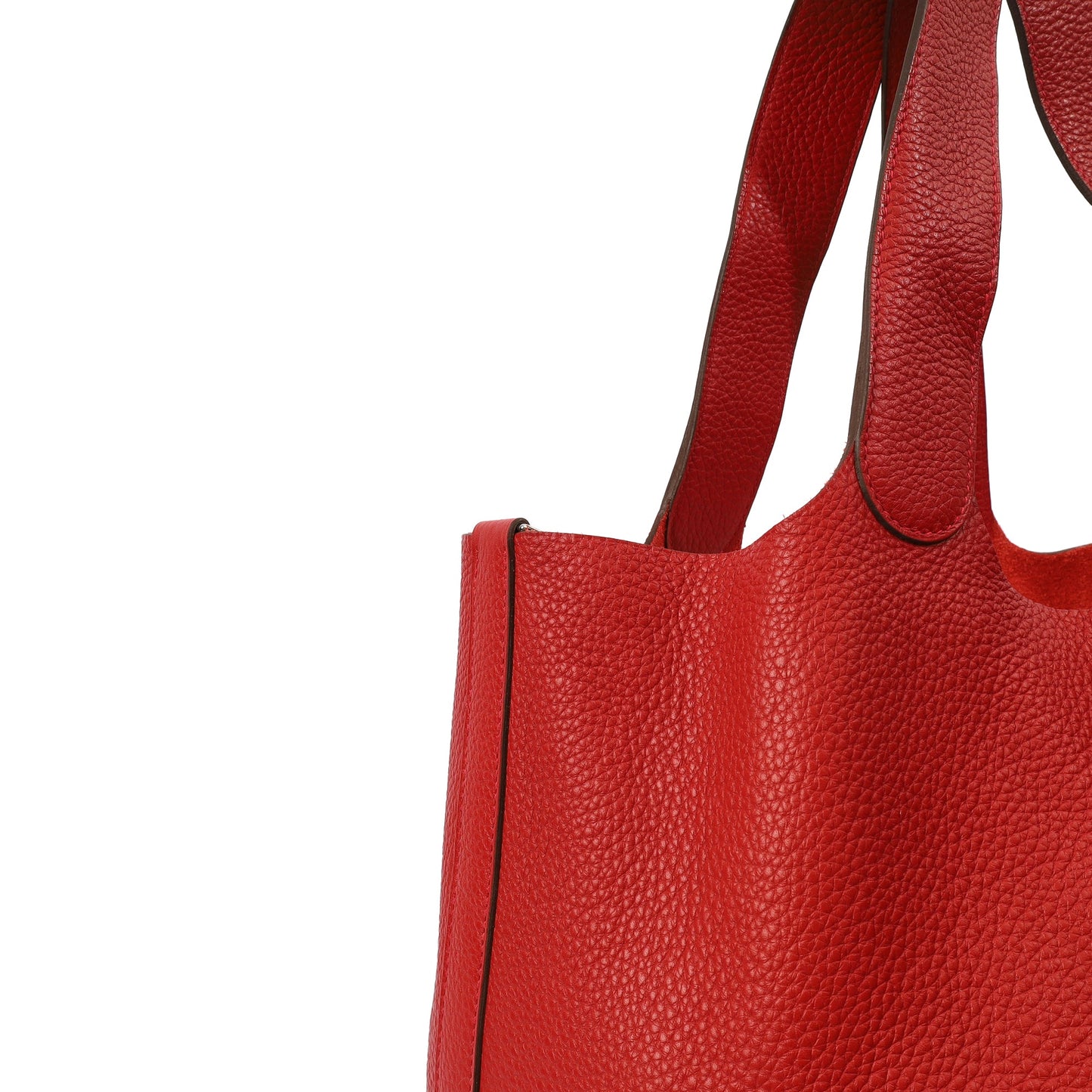 Hermes Tote Picotin 31 in Rouge Vif, Togo Leather — Alternate View 18