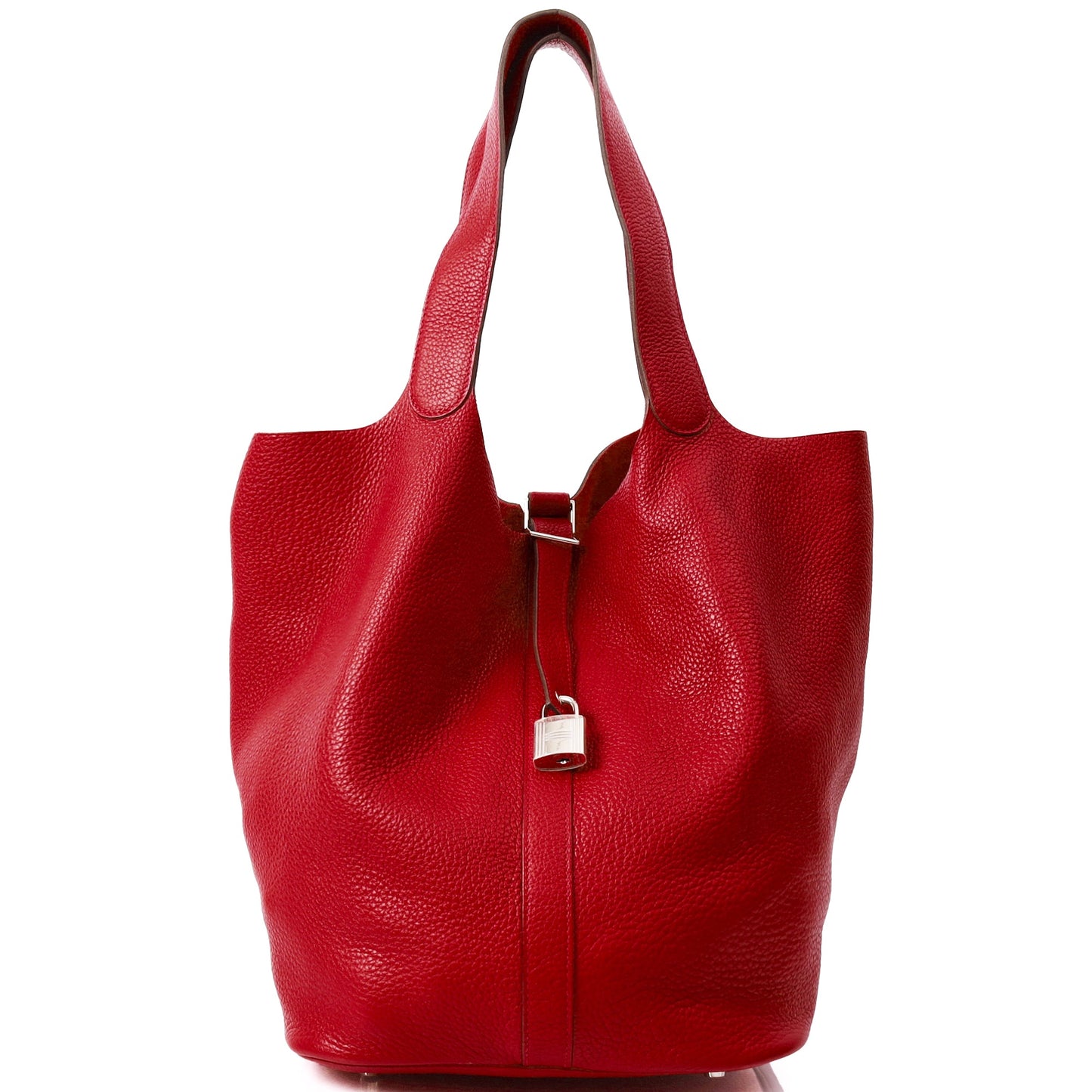 Hermes Tote Picotin 31 in Rouge Vif, Togo Leather — Alternate View 11
