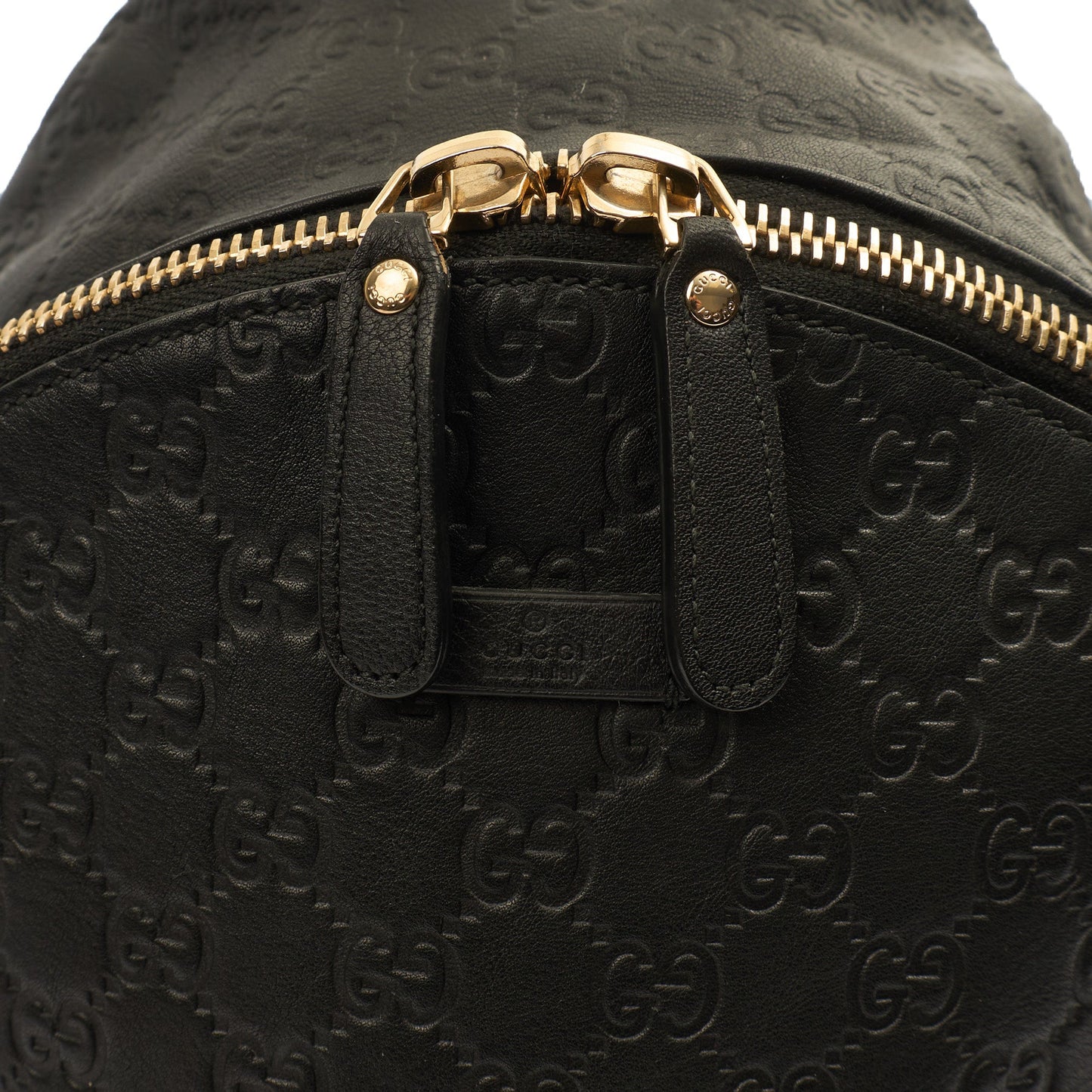 Gucci Backpack Backpack in GG Supreme, Leather — Side View