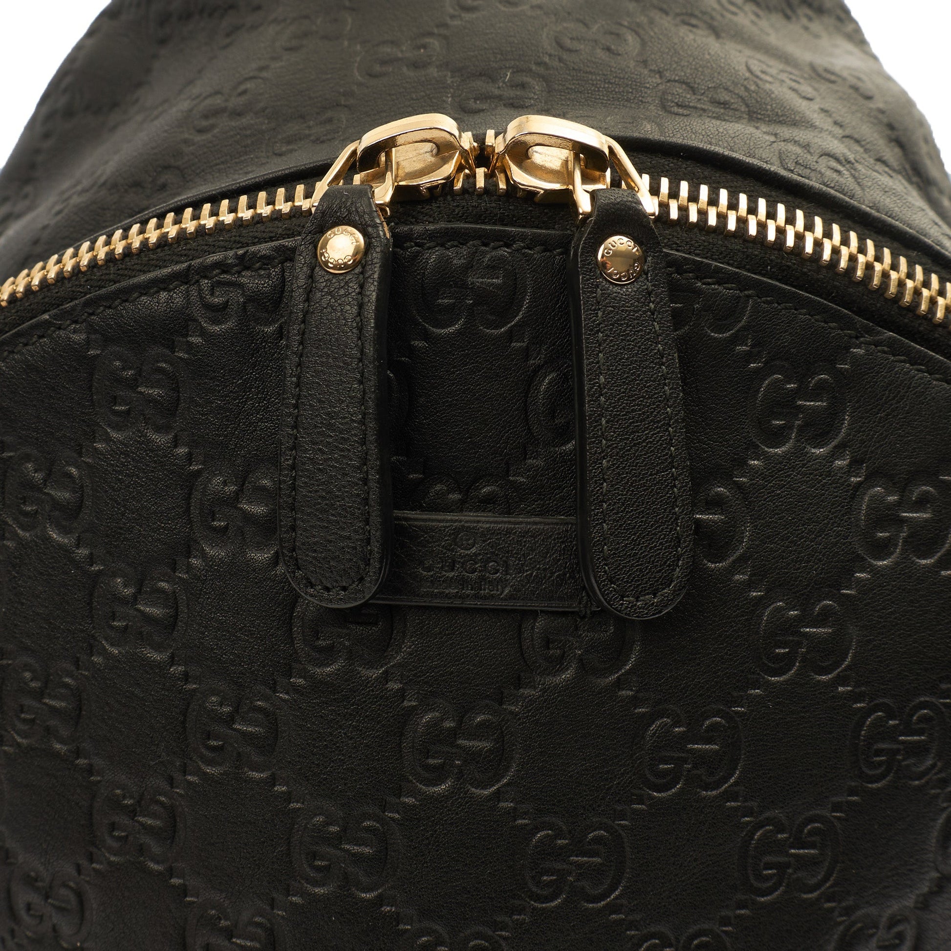 Gucci Backpack Backpack in GG Supreme, Leather — Side View