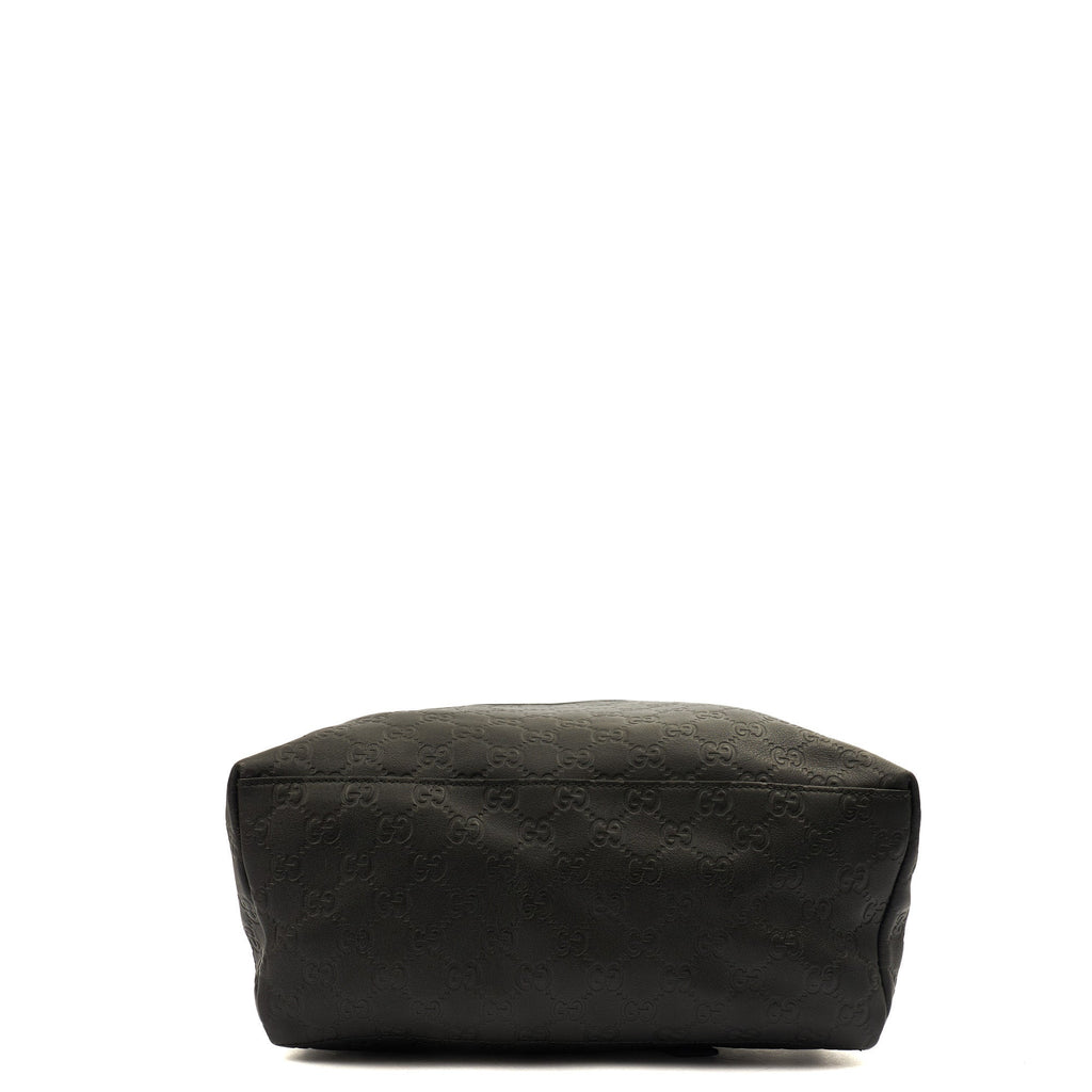 Gucci Backpack Backpack in GG Supreme, Leather — Detail View