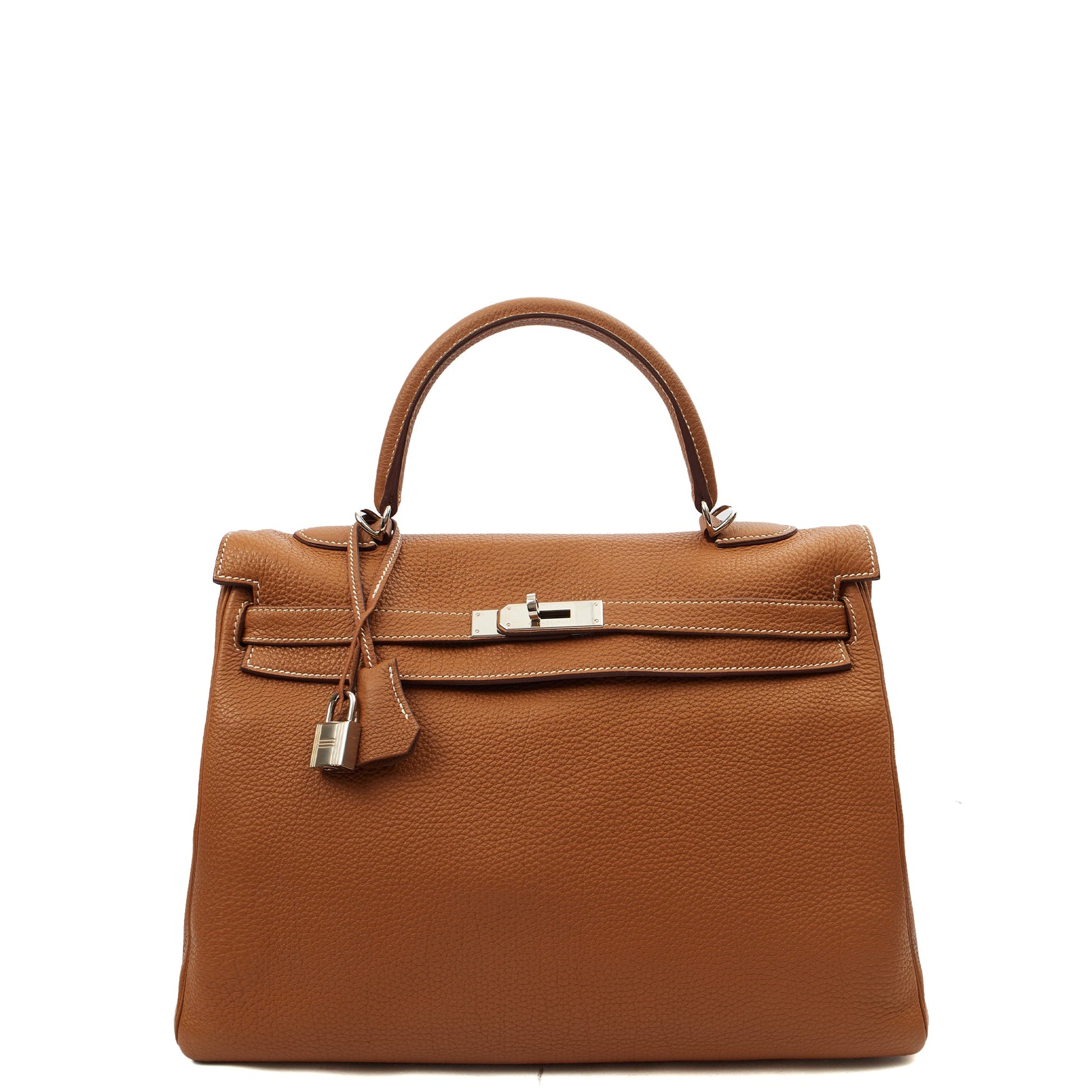 Hermes Top Handle Kelly 35 in Gold, Togo Leather — Alternate View 14