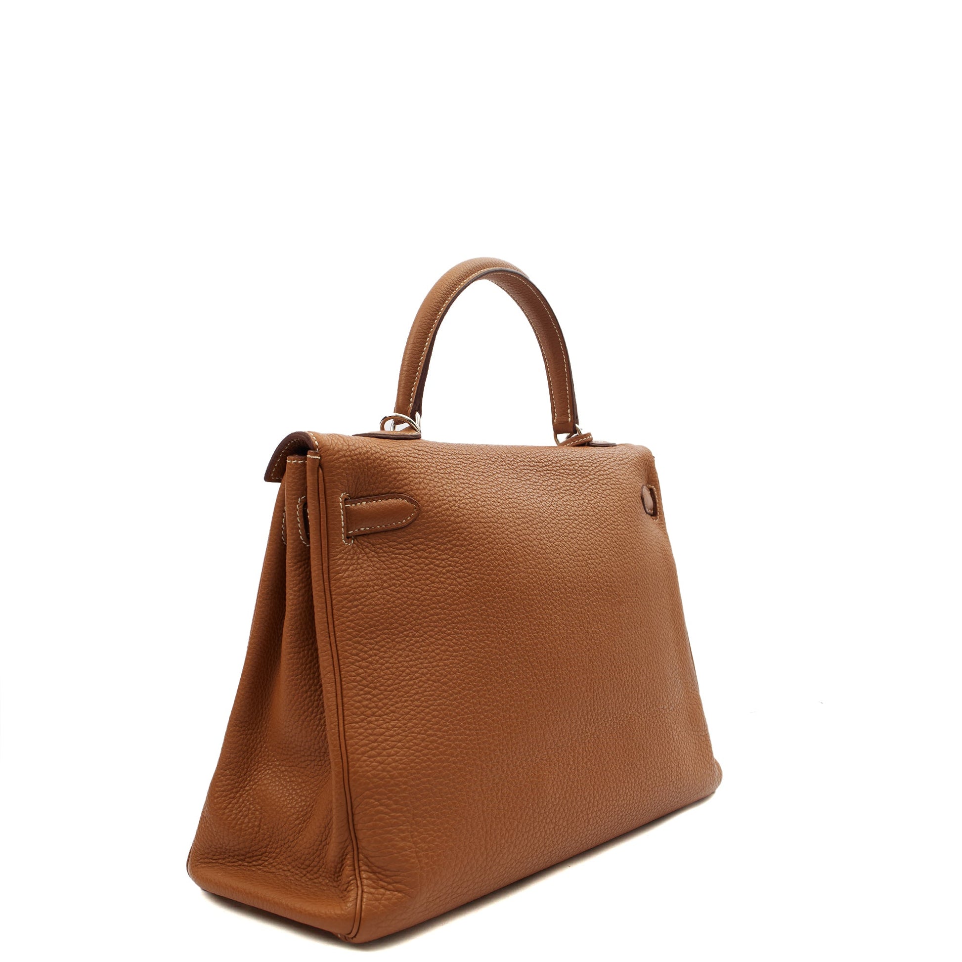 Hermes Top Handle Kelly 35 in Gold, Togo Leather — Alternate View 15