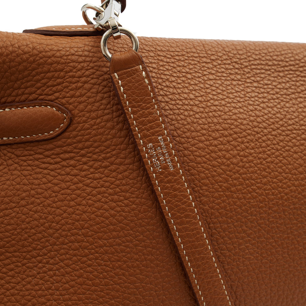 Hermes Top Handle Kelly 35 in Gold, Togo Leather — Alternate View 12