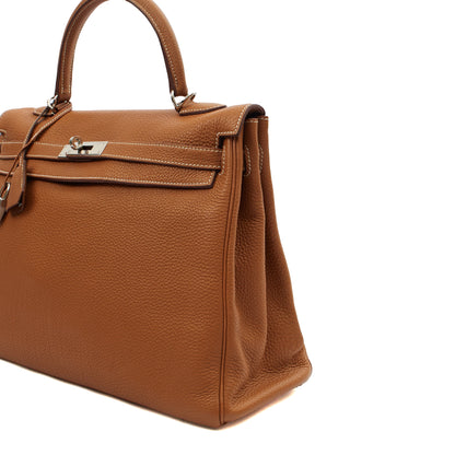 Hermes Top Handle Kelly 35 in Gold, Togo Leather — Alternate View 31