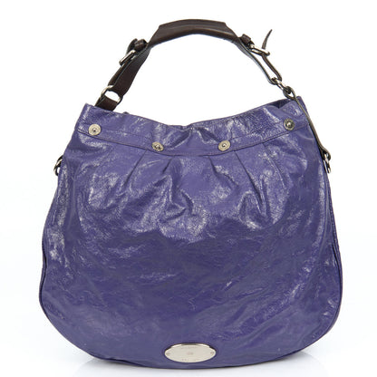 Mulberry Shoulder Bag Mitzy Hobo in Purple, Calfskin Leather — Front View