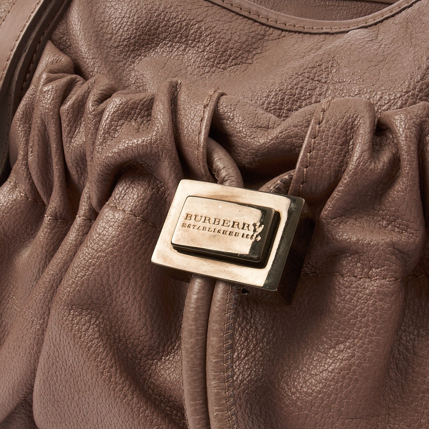 Burberry Tote Shoulder Bag in Pink, Leather — Lifestyle View