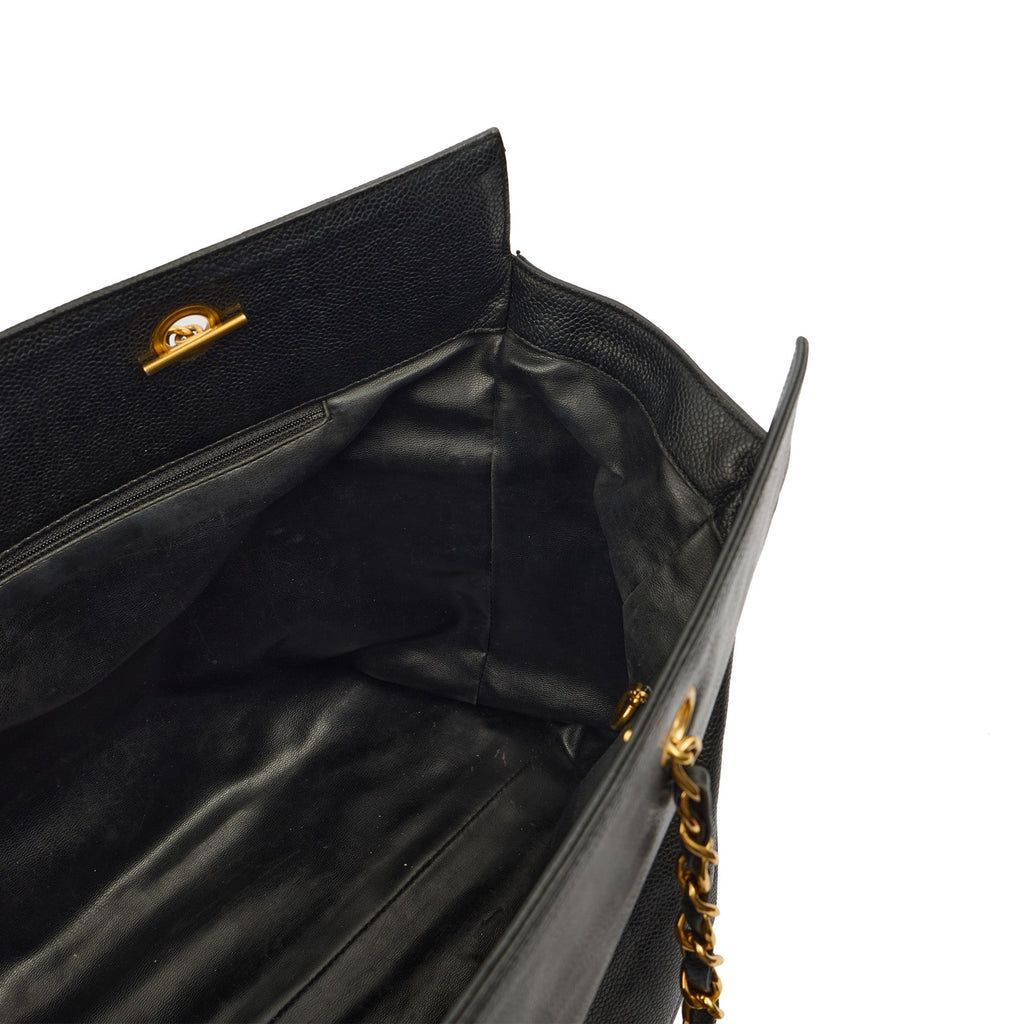 Chanel Tote Tote in Black, Caviar Leather — Alternate View 8