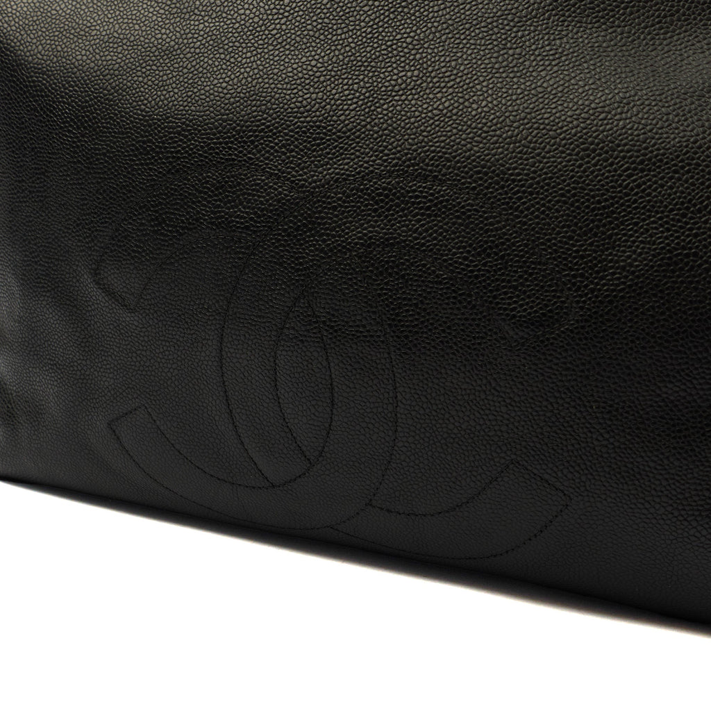 Chanel Tote Tote in Black, Caviar Leather — Lifestyle View