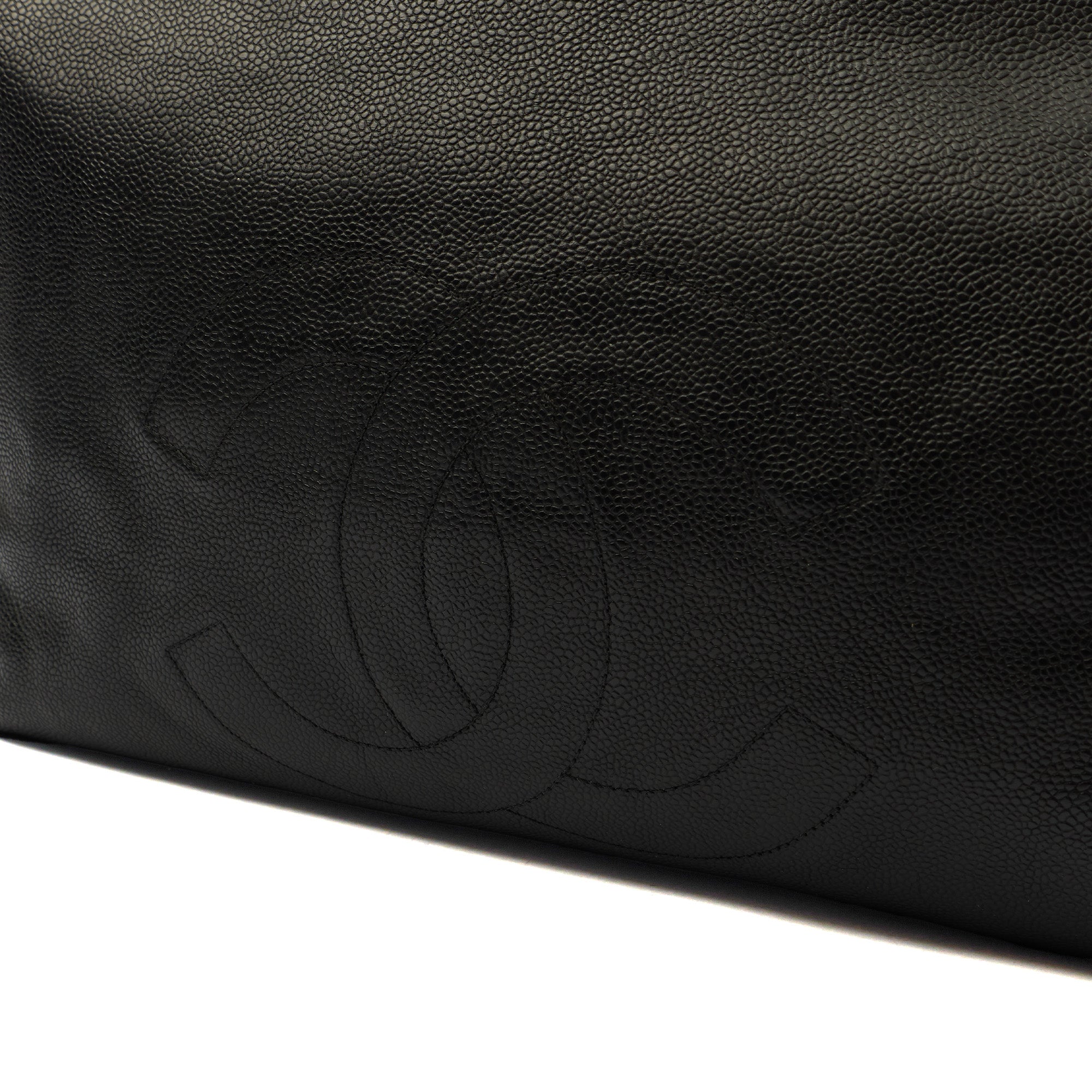 Chanel Tote Tote in Black, Caviar Leather — Lifestyle View