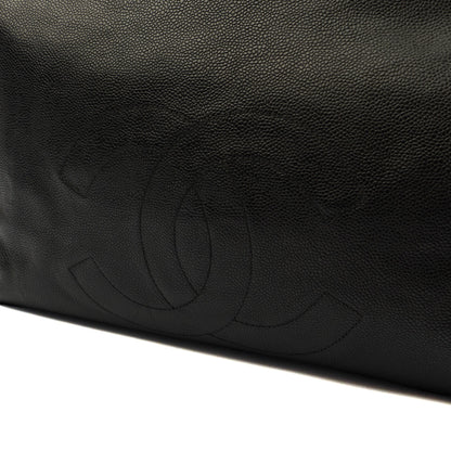 Chanel Tote Tote in Black, Caviar Leather — Lifestyle View