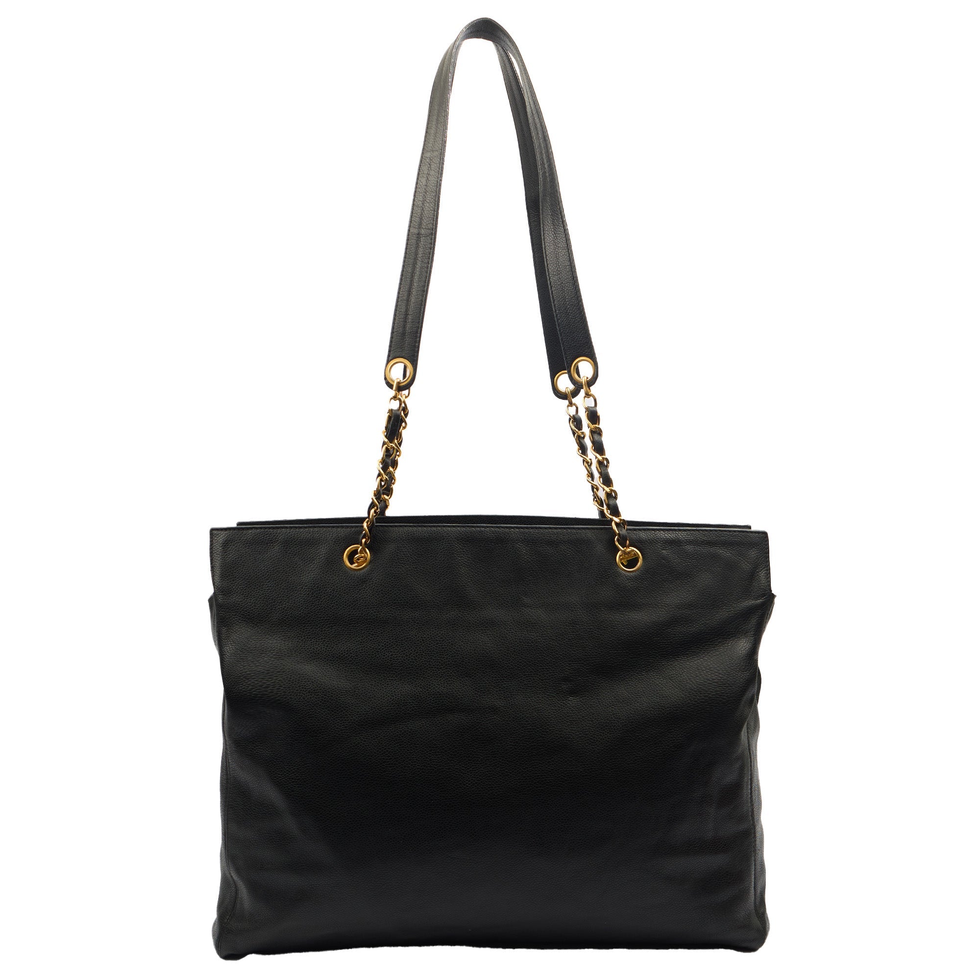 Chanel Tote Tote in Black, Caviar Leather — Front View