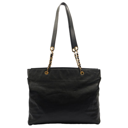 Chanel Tote Tote in Black, Caviar Leather — Front View