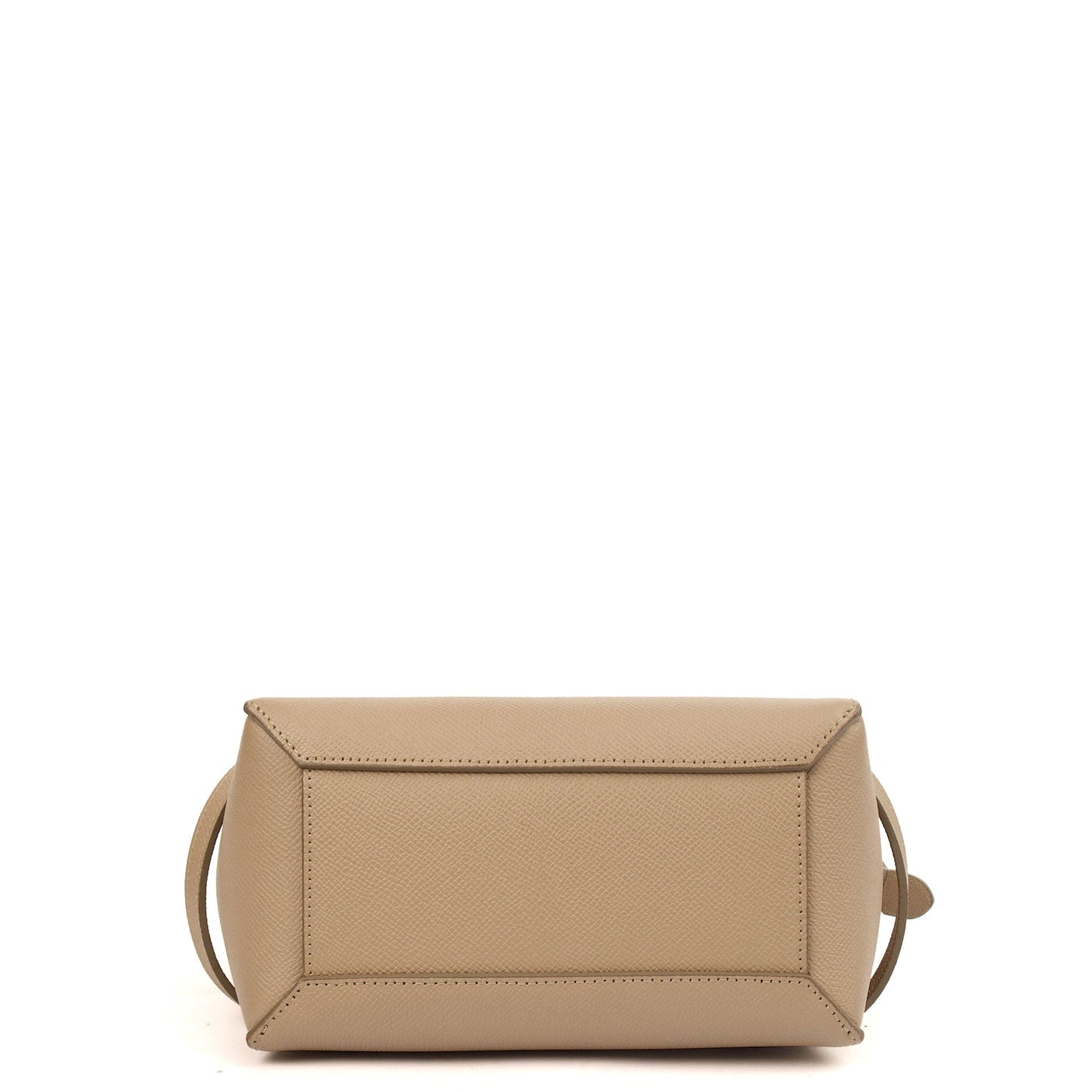 Celine Top Handle Belt Bag - Nano in Cream, Box Calfskin — Detail View