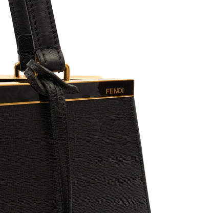 Fendi Shoulder Bag 2Jour - Medium  in Black, Leather — Side View