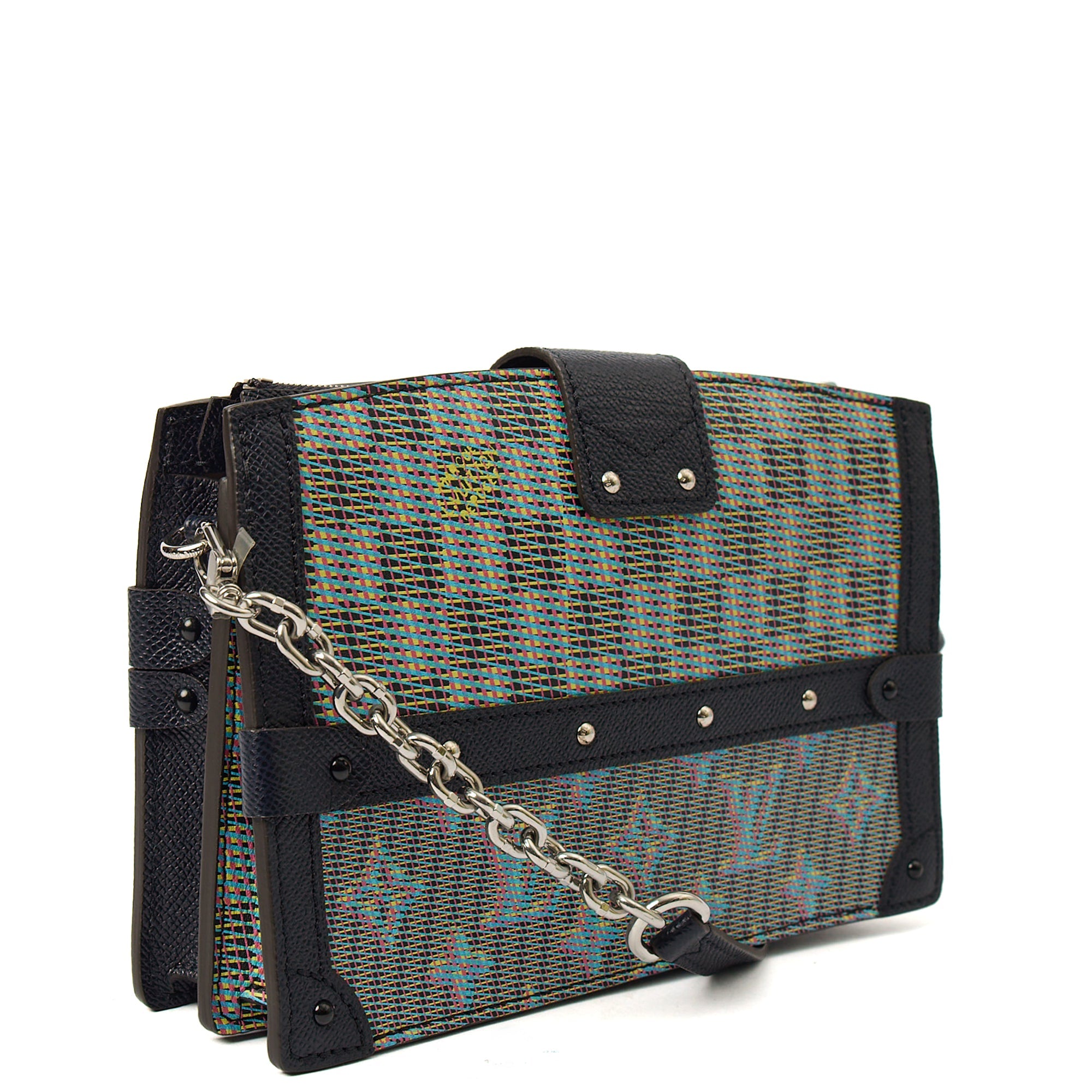 Louis Vuitton Cross Body Petit Malle in Multi, Leather — Back View