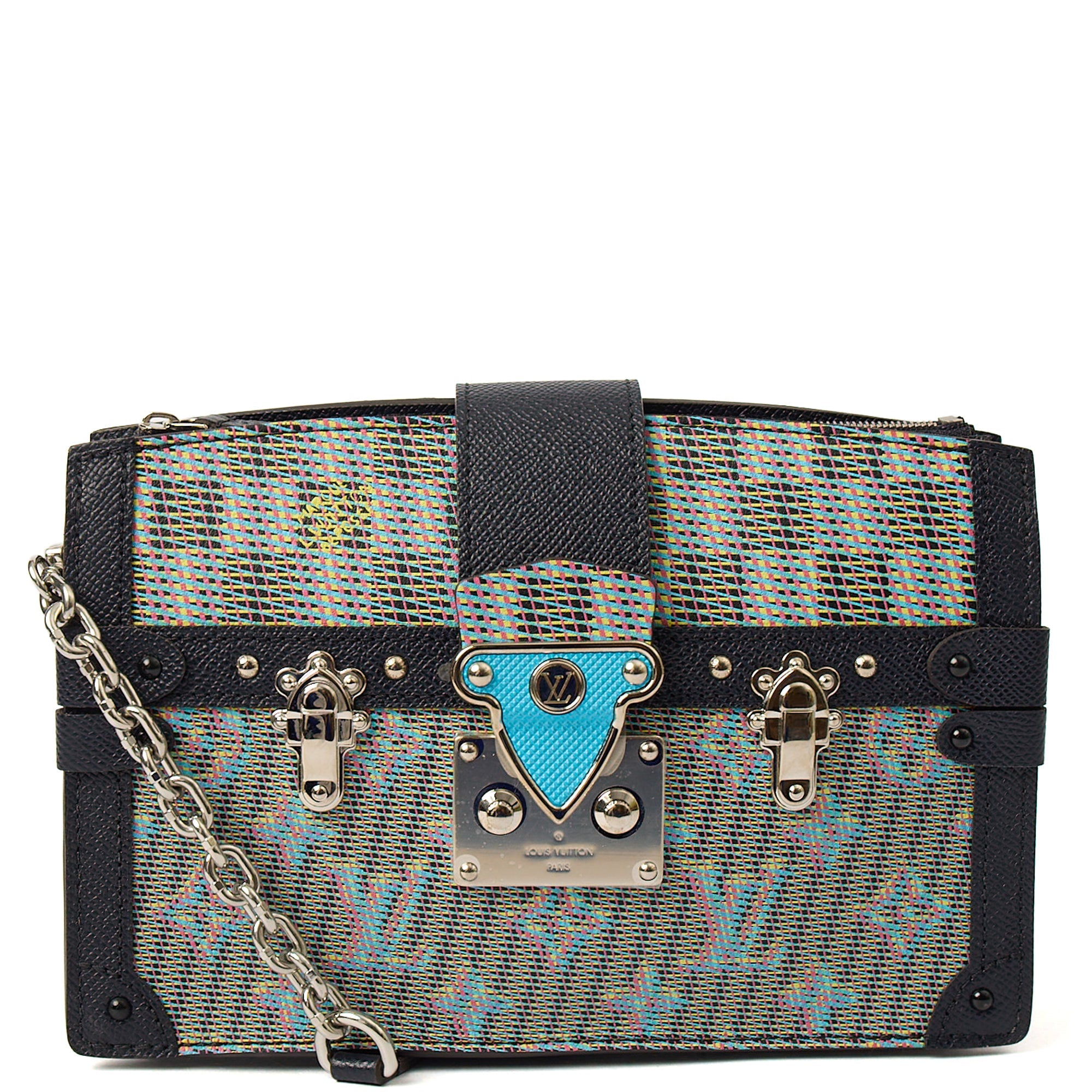 Louis Vuitton Cross Body Petit Malle in Multi, Leather — Front View