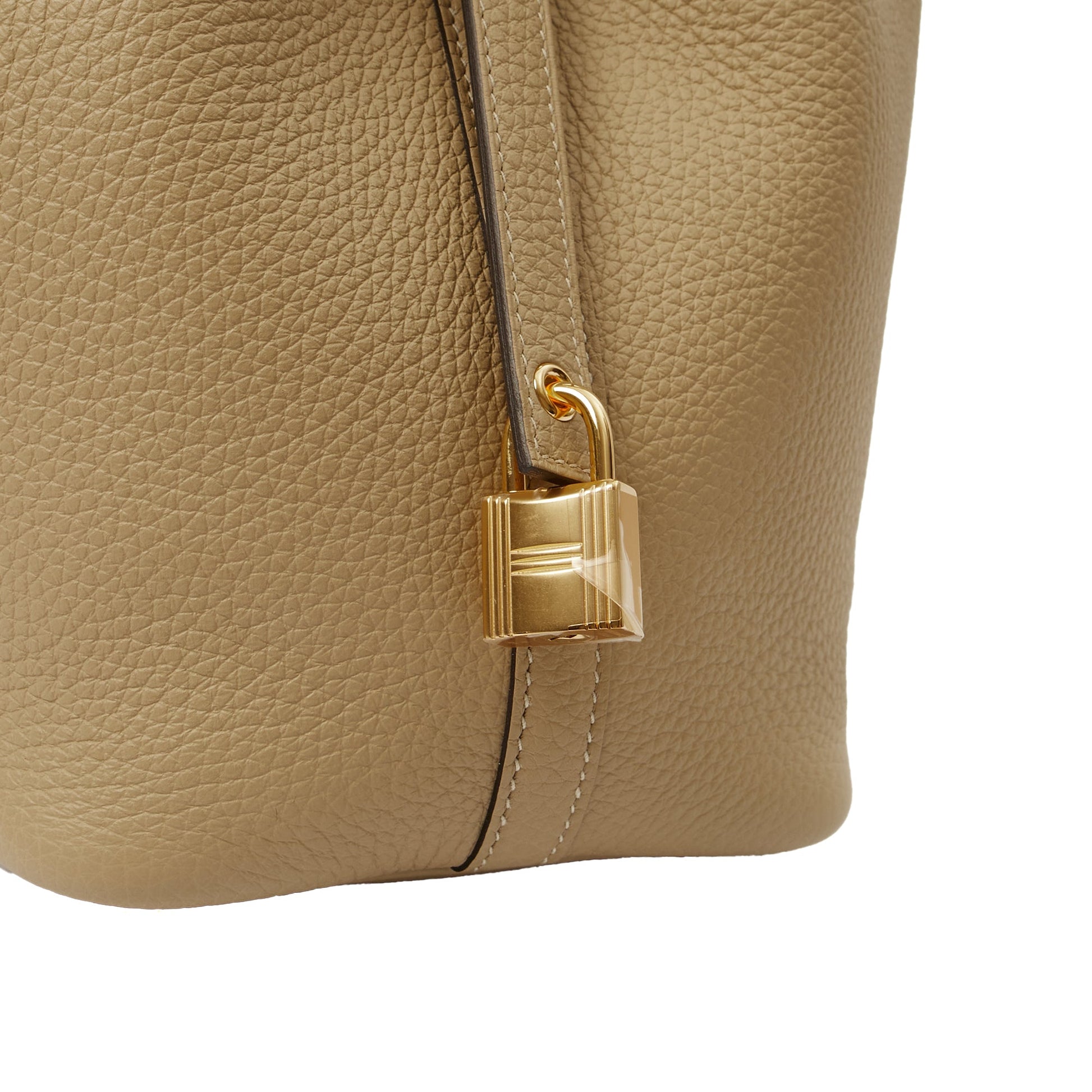Hermes Picotin 18 in Trench, Clemence Leather — Lifestyle View