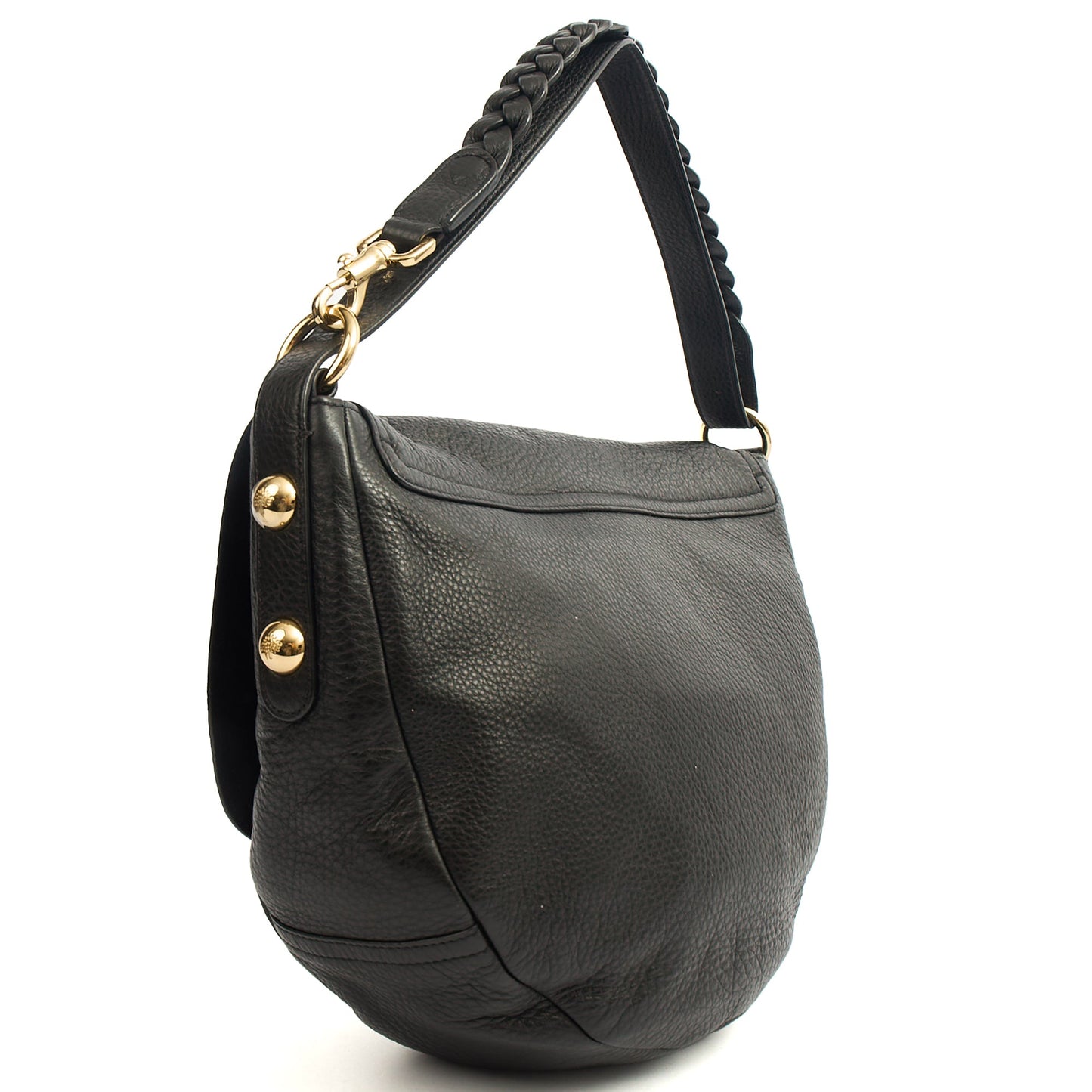 Mulberry Satchel Daria Satchel in Black, Leather — Side View