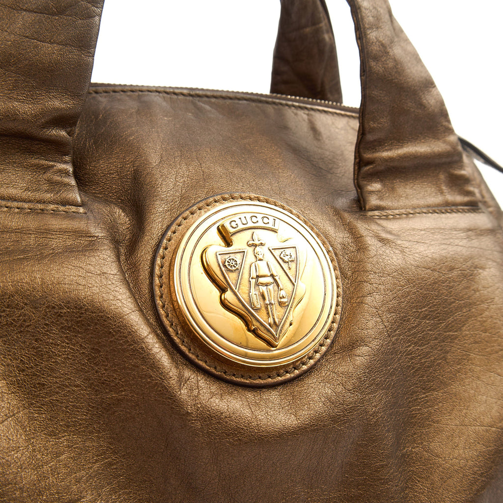 Gucci Tote Hysteria Hobo - Medium in Bronze, Leather — Lifestyle View