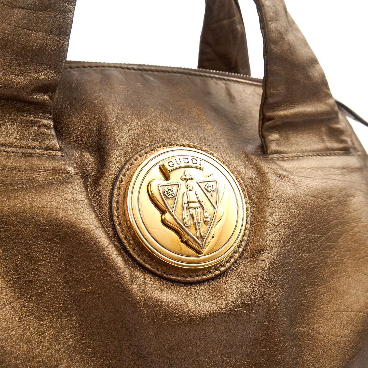 Gucci Tote Hysteria Hobo - Medium in Bronze, Leather — Lifestyle View
