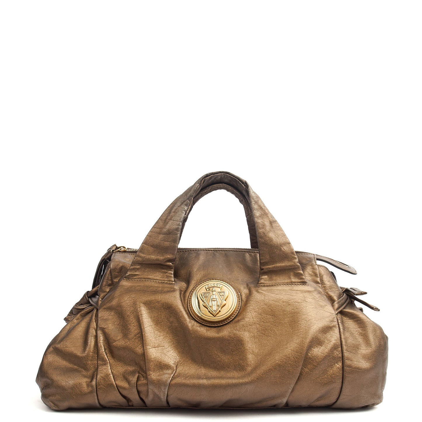 Gucci Tote Hysteria Hobo - Medium in Bronze, Leather — Front View