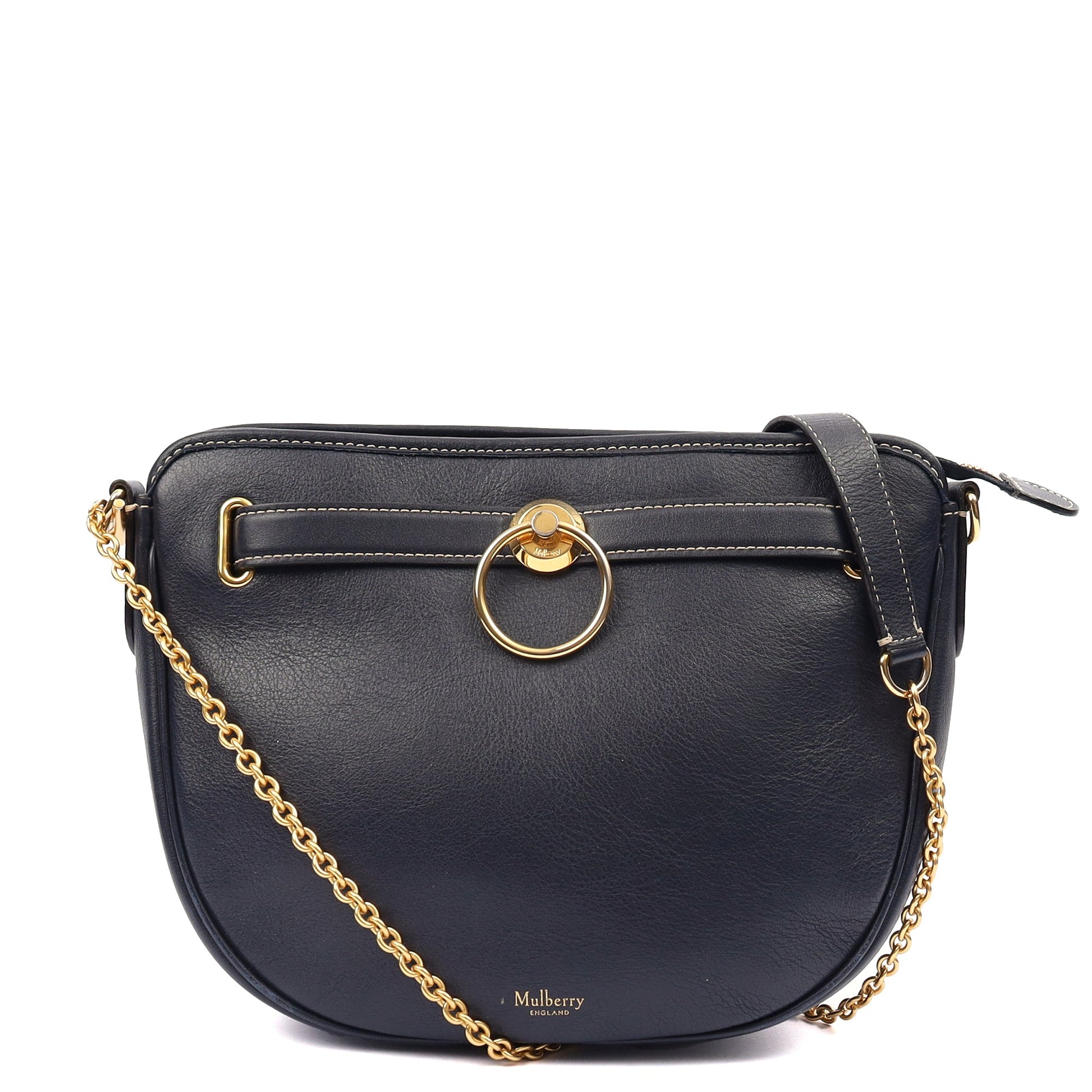 Mulberry Cross Body Brockwell in Navy, Calfskin Leather — Alternate View 7