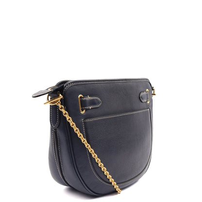 Mulberry Cross Body Brockwell in Navy, Calfskin Leather — Side View