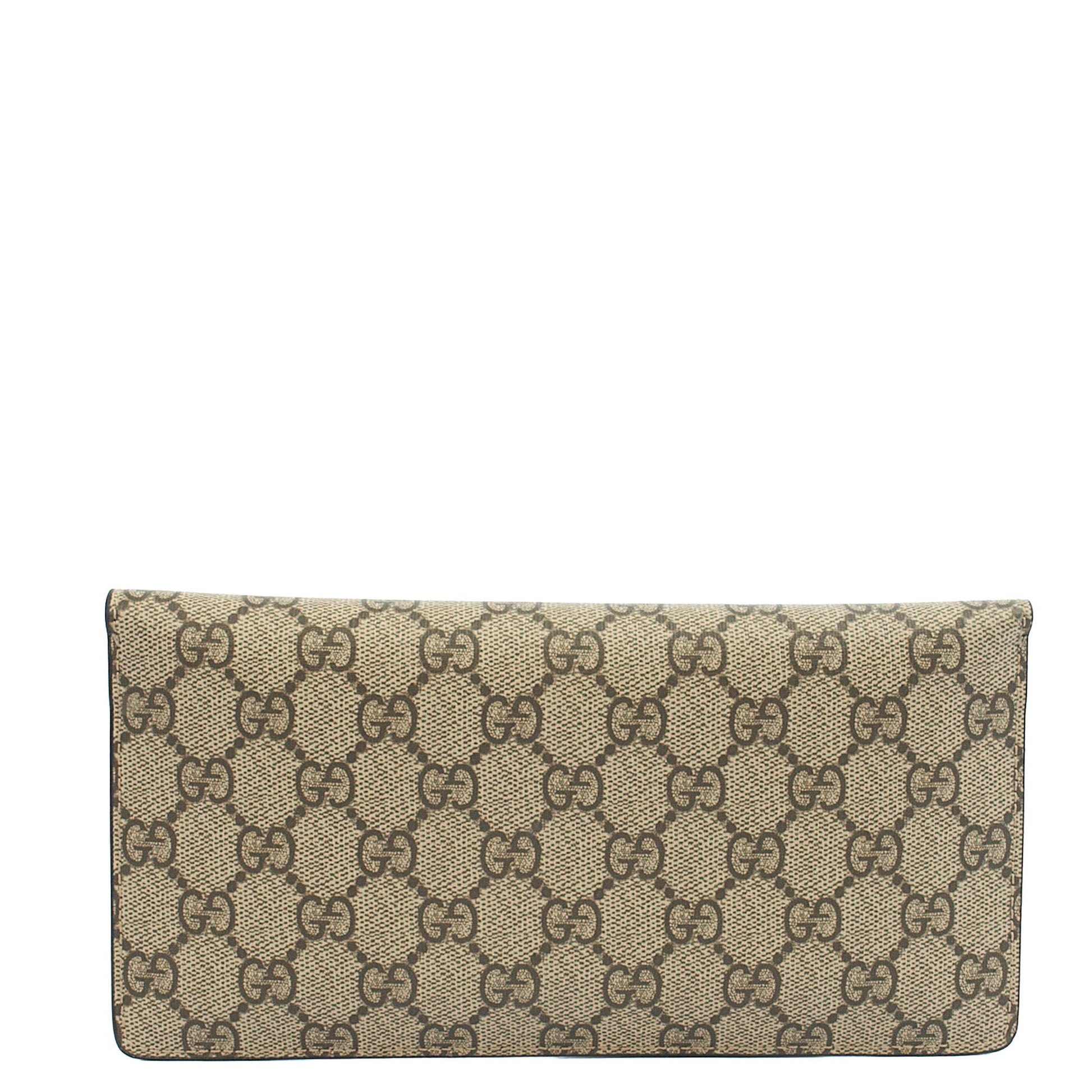Gucci Purse Wallet in GG Supreme, Leather — Back View