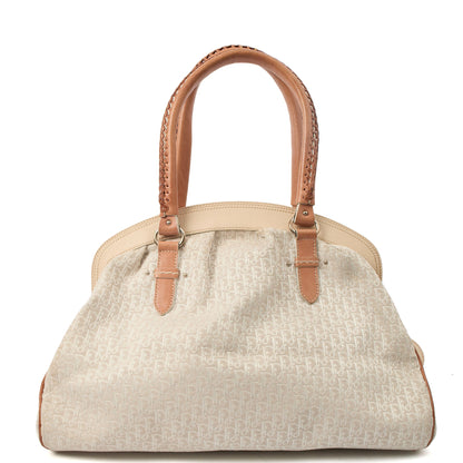 Christian Dior Shoulder Bag My Dior Frame Bag in Neutral, Fabric — Top View