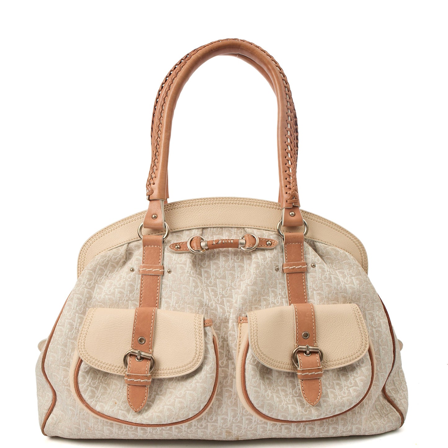 Christian Dior Shoulder Bag My Dior Frame Bag in Neutral, Fabric — Alternate View 9