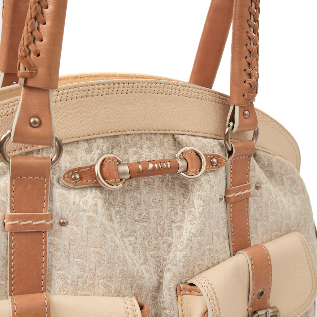 Christian Dior Shoulder Bag My Dior Frame Bag in Neutral, Fabric — Alternate View 14