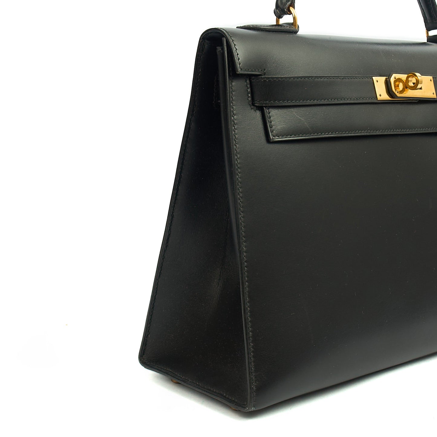 Hermes Kelly 32 in Black, Box Calf Leather — Alternate View 8