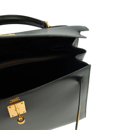 Hermes Kelly 32 in Black, Box Calf Leather — Alternate View 21