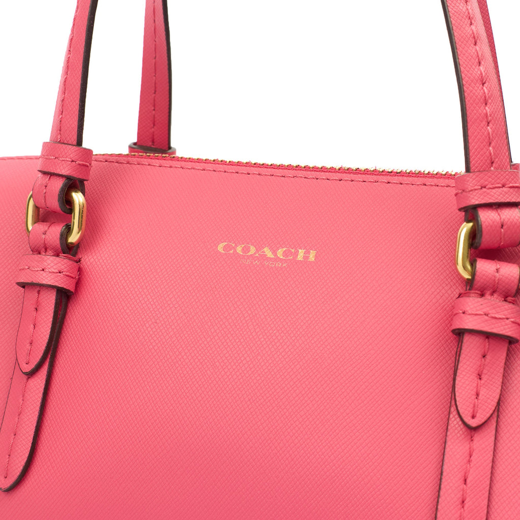 Coach Top Handle Bennett Bag in True Pink, Leather — Lifestyle View