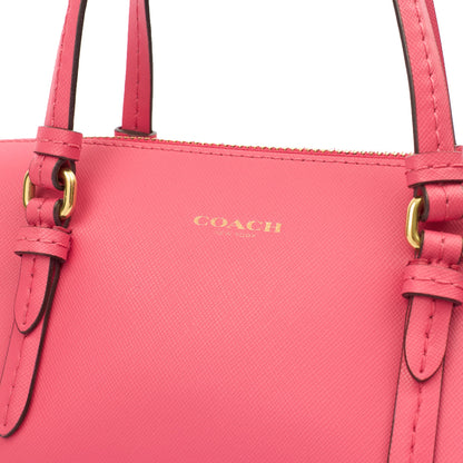 Coach Top Handle Bennett Bag in True Pink, Leather — Lifestyle View