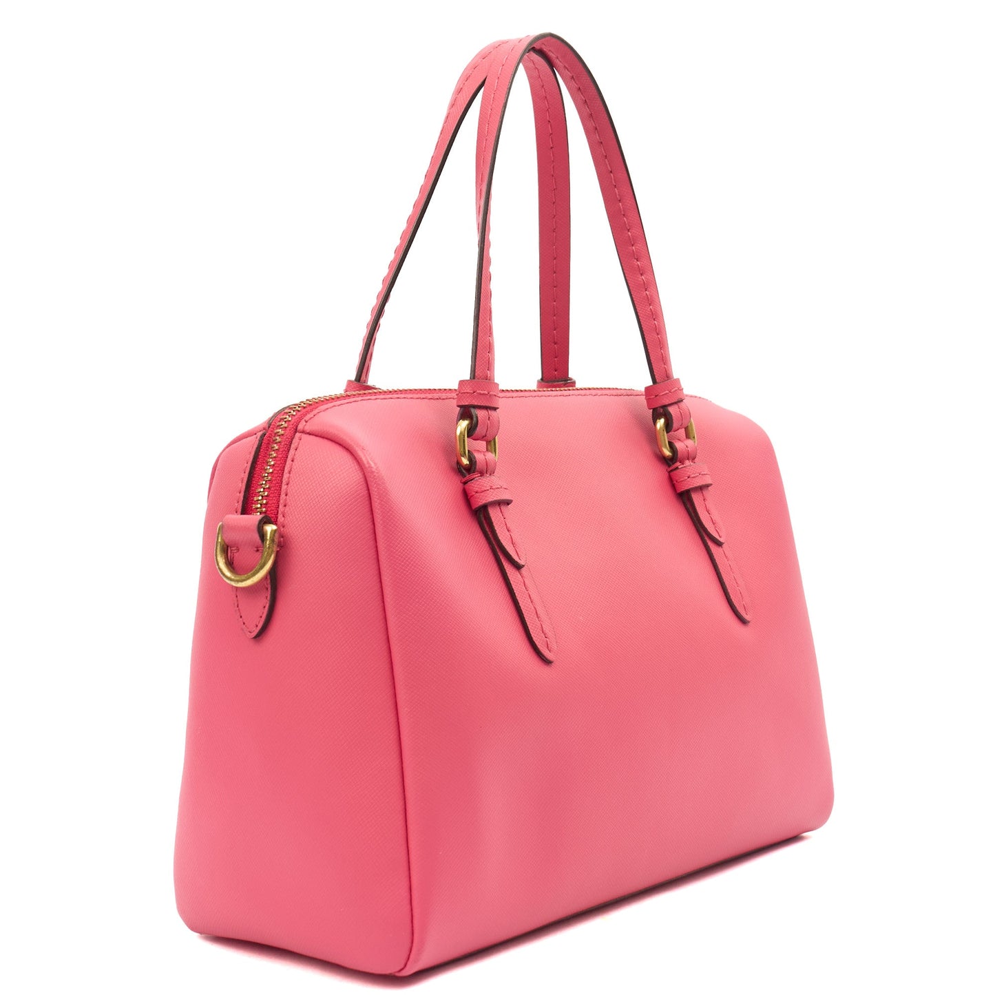 Coach Top Handle Bennett Bag in True Pink, Leather — Back View