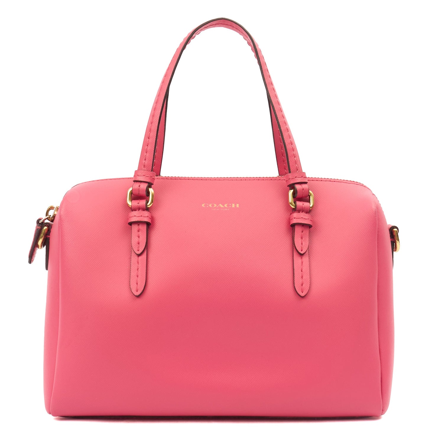 Coach Top Handle Bennett Bag in True Pink, Leather — Front View