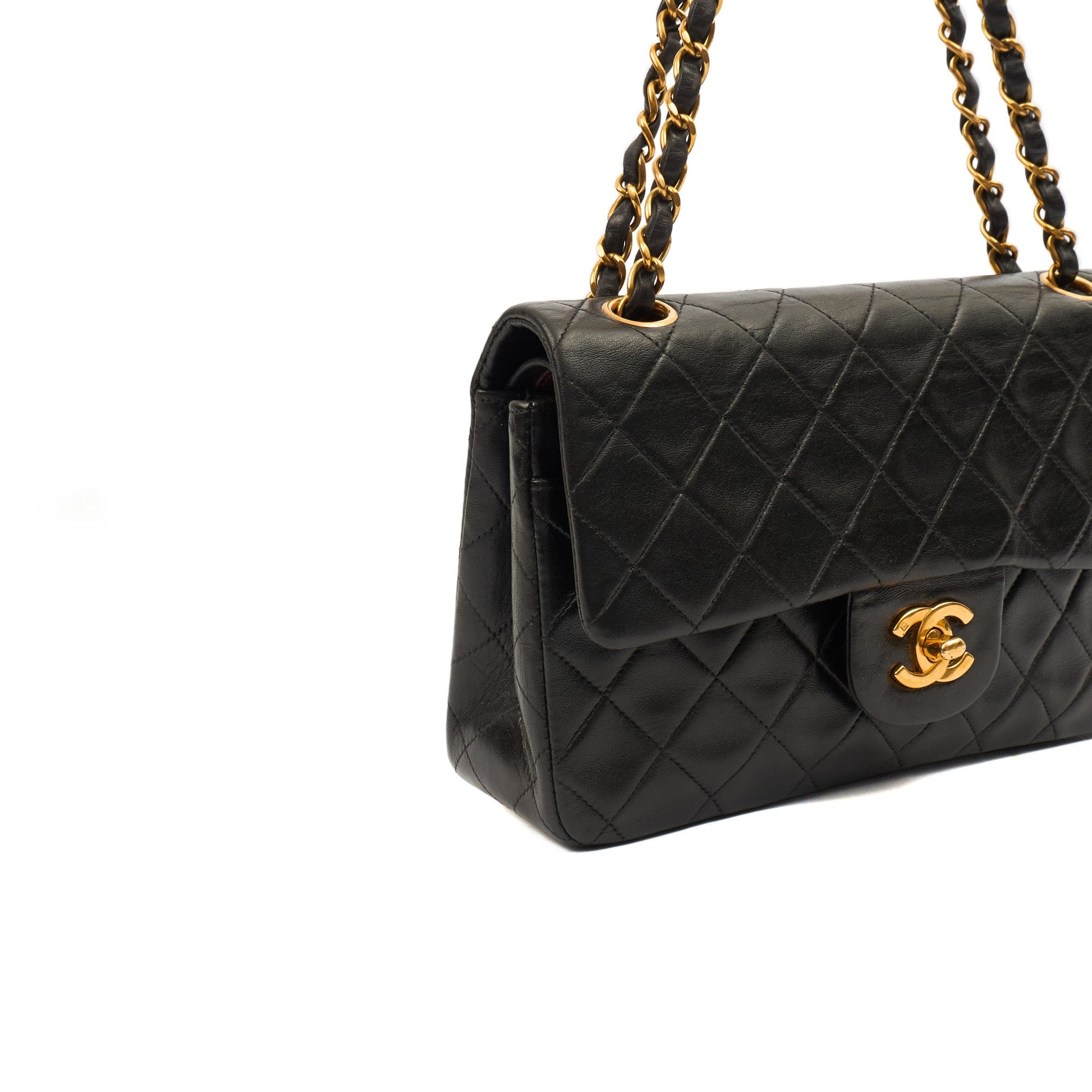 Chanel Cross Body Classic Double Flap - Small in Black, Lambskin Leather — Alternate View 11