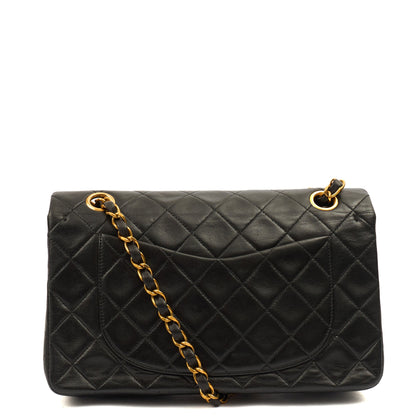 Chanel Cross Body Classic Double Flap - Small in Black, Lambskin Leather — Detail View